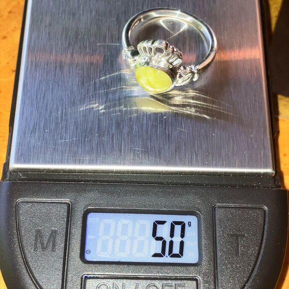 Natural Connemara Marble Sterling Silver Claddagh Ring Size 10 - Picture 9 of 9